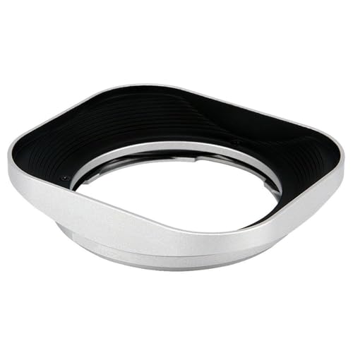 TH1000XUE LH-ZV06 Quadratische Gegenlichtblende aus Metall, for Carl for Zeiss for Distagon T* 2,8/21 21 mm F2,8 ZM, C for Sonnar 1,5/50 50 mm F1,5 ZM Objektiv Silber von TH1000XUE