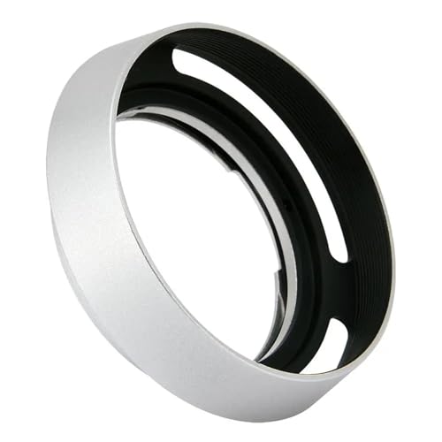 TH1000XUE LH-ZV12 Runde Gegenlichtblende aus Metall, for Carl Zeiss C for Biogon T* 2,8/28 28 mm F2,8 ZM, C for Sonnar 1,5/50 50 mm F1,5 ZM Objektiv Silber von TH1000XUE