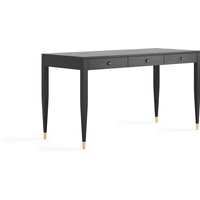 Schreibtisch Aus Schwarzer Eiche Mit Drei Schubladen Massiver Eiche, Mid Century Modern, Arbeitstisch, Home-Office-Schreibtisch, Schreibtisch Schreibtisch Aus Schwarzer Eiche Mit Drei Schubladen Massiver Eiche, Mid Century Modern, Arbeitstisch, Home-Office-Schreibtisch, Schreibtisch von THALLORIS