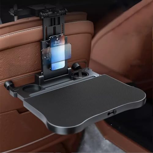 THAMBA Auto-Rücksitz-Tablett, Automatisch, Multifunktionaler Klappschreibtisch, Auto Tisch mit Handyhalter, zum Arbeiten, Schreiben, Essen, Reisen (Size : Style A) von THAMBA
