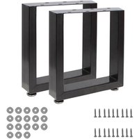 2x Tischbeine metall Tischkufen Tischgestell Schwarz Transparent Industriedesign DIY 80x72cm von THANADDO