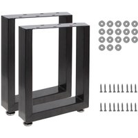 Thanaddo - 2x Tischgestell Tischkufen Tischuntergestell Stahl Schwarz Tisch diy 60x72cm von THANADDO