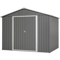 8x6ft Geräteschuppen Metall Pultdach Satteldach Gerätehaus Gartenhaus incl. Fundament Grau 8x6ft Geräteschuppen Metall Pultdach Satteldach Gerätehaus Gartenhaus incl. Fundament Grau von THANADDO