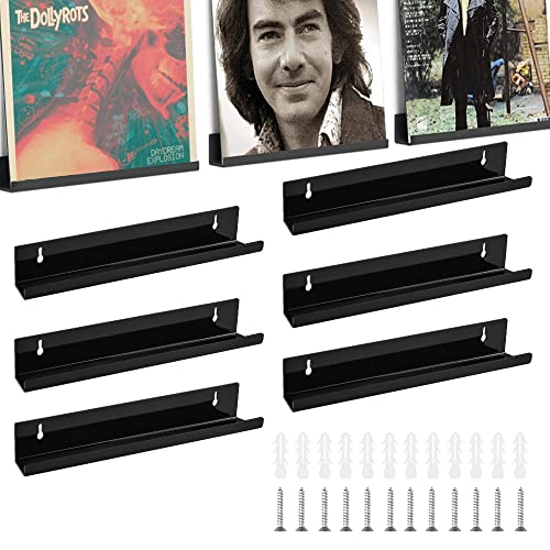 THATSRAD 6 Pack Schallplatten Regal Wand Schallplattenregal wandmontage Vinyl Regal Acryl 30,5 x 4,3 x 4,5 cm Vinyl lp Regal Schallplattenständer Acryl Album Plattenhalter Wand für Platten und Fotos von THATSRAD