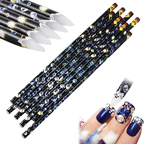 THATSRAD 8 Stück Wachsstifte Diamond Painting Wachsstift Diamant Painting Nageldesign-Stifte Nail Art Wachsstift Malerei Zubehör Stickerei Wachs Stifte für Diamant painting Nails Strass Edelsteine von THATSRAD