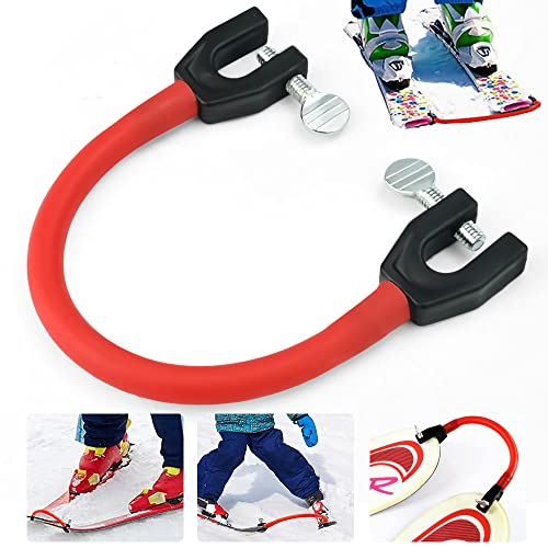 THATSRAD Skitrainingshilfe Skispitzen Skispitzenverbinder Ski Tip Connector Wedgease ski Lehrt die Geschwindigkeitsregelung Snowboard Spitze Clips Halter für Skitrainer Trainer Anfänger Skitraining von THATSRAD