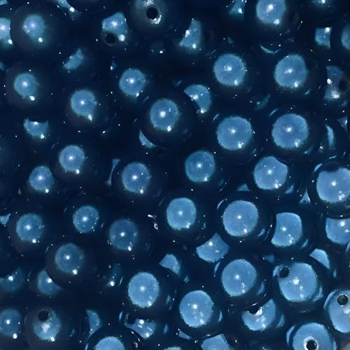 THAYLA 60/100/200/300/600 Stück 4–30 mm Magic Pearls Original, 3D-Illusion reflektierende Magic Perlen, Wunderperlen, Acrylperlen für die Armbänder Schmuckherstellung(Blau Schwarz, 30mm 2St) von THAYLA