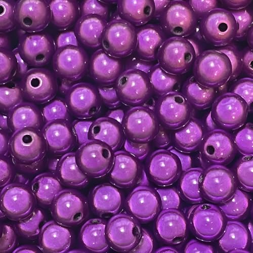 THAYLA 60/100/200/300/600 Stück 4–30 mm Magic Pearls Original, 3D-Illusion reflektierende Magic Perlen, Wunderperlen, Acrylperlen für die Armbänder Schmuckherstellung(lila, 4mm 600Stk) von THAYLA