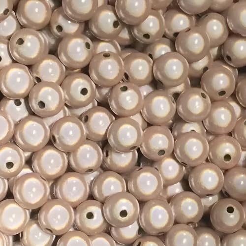 THAYLA 60/100/200/300/600 Stück 4–30 mm Magic Pearls Original, 3D-Illusion reflektierende Magic Perlen, Wunderperlen, Acrylperlen für die Armbänder Schmuckherstellung(Champagnerrose, 12mm 60Stk) von THAYLA