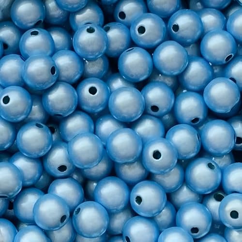THAYLA 60/100/200/300/600 Stück 4–30 mm Magic Pearls Original, 3D-Illusion reflektierende Magic Perlen, Wunderperlen, Acrylperlen für die Armbänder Schmuckherstellung(Silber Blau, 6mm 300Stk) von THAYLA