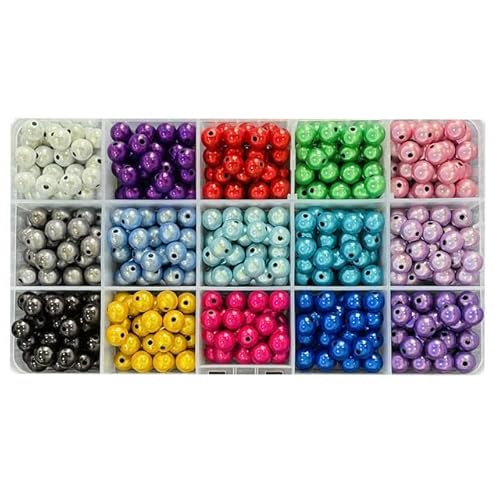 THAYLA Jewelry 3D Illusion Miracle Beads Kit Set 30 Stück * 15 Farben Acryl-Schmuckperlen für DIY-Handwerk, Armbandherstellung von THAYLA