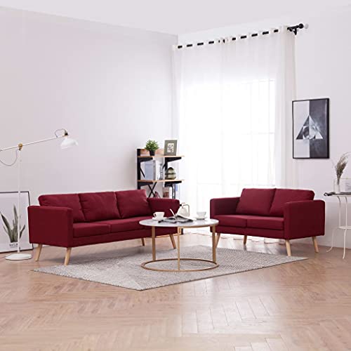 Und Sofas, Sofas for Wohnzimmer, Schaumstoffpolsterung, atmungsaktives Material, Sofa for kompaktes Dekor, Übernachtungskomfort, Wohnzimmermöbel, platzsparend, einfacher Umbaumechanismus ( Color : Rot von THAYLA