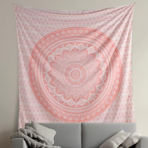 THE ART BOX Indie Wandteppich Baumwolle Mandala Wandbehang Deko Teppich Aesthetic Room Decor Dekoration Wandtuch/Strandtuch Wohnzimmer Indische Tücher Schlafzimmer, Rosa Gold, 210x230 Cm THE ART BOX Indie Wandteppich Baumwolle Mandala Wandbehang Deko Teppich Aesthetic Room Decor Dekoration Wandtuch/Strandtuch Wohnzimmer Indische Tücher Schlafzimmer, Rosa Gold, 210x230 Cm von THE ART BOX