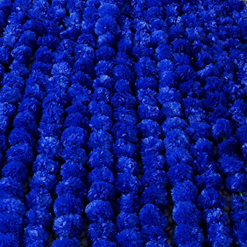 THE ART BOX Ringelblumengirlande Halloween Dekoration Hochzeitsdekoration Künstliche Blumen Künstliche Blumen Herbstgirlande Weihnachtsdeko Blumengirlande Stränge, 5er Pack - 150Cm, Blau von THE ART BOX