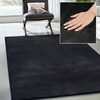 The Carpet - Cosy kuschelig Warmer Fellteppich, weich und elegant, waschbar und Fußbodenheizung geeignet, Schwarz, 140 x 200 cm The Carpet - Cosy kuschelig Warmer Fellteppich, weich und elegant, waschbar und Fußbodenheizung geeignet, Schwarz, 140 x 200 cm von THE CARPET
