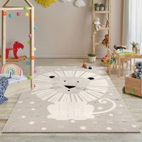 The Carpet - Jungle Kids Teppich für Kinderzimmer, Kinderteppich, 3D-Effekt, Pflegeleicht, strapazierfähig, Beige, 200 x 290 cm von THE CARPET
