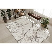 The Carpet - Mila moderner Teppich Wohnzimmer, elegant glänzender Kurzflor, Creme, 200 x 290 cm The Carpet - Mila moderner Teppich Wohnzimmer, elegant glänzender Kurzflor, Creme, 200 x 290 cm von THE CARPET