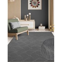 The Carpet - Rio moderner und weicher Wohnzimmer Teppich mit Anti-Rutsch-Rücken und 3D-Optik, Anthrazit, 080 x 150 cm The Carpet - Rio moderner und weicher Wohnzimmer Teppich mit Anti-Rutsch-Rücken und 3D-Optik, Anthrazit, 080 x 150 cm von THE CARPET