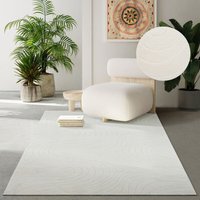 The Carpet - Rio moderner und weicher Wohnzimmer Teppich mit Anti-Rutsch-Rücken und 3D-Optik, Creme, 080 x 150 cm The Carpet - Rio moderner und weicher Wohnzimmer Teppich mit Anti-Rutsch-Rücken und 3D-Optik, Creme, 080 x 150 cm von THE CARPET