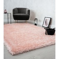 The Carpet - Willow Langflor, Hochflor Teppich, Wohnzimmer, Schlafzimmer, Modern, Weich, Matt, Einfarbig, Unifarben, Rosa 60 x 110 cm von THE CARPET