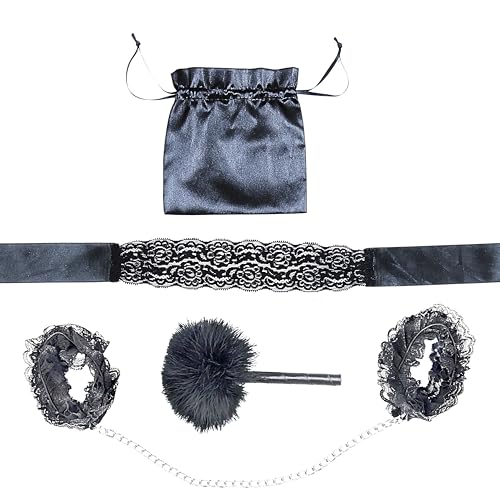 THE CONCEPT FACTORY, Sx0009, Sensory Handcuffs Blindfold and Duster Set, Spice Up Your Couple with, Fun Accessories for Intimate and Entertaining Moments von THE CONCEPT FACTORY