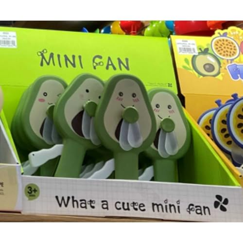 THE CONCEPT FACTORY, VE6097, Kawaii Green Avocado Fan, Quiet and Compact Desk Fan, Fun and Original Design, Ideal for Home or Office von THE CONCEPT FACTORY