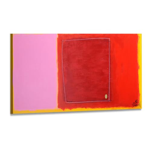 Mr. Hatman - Handgemaltes Acrylbild - 140 x 70 cm - Red & Pink - Abstrakte Bilder - Expressionismus Kunst - Acrylbild auf Leinwand - The Decorative Art Collective von THE DECORATIVE ART COLLECTIVE NYC LONDON PARIS BARCELONA