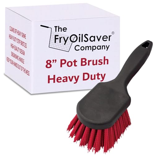 FryOilSaver Co. 90048 Topf- und Geschirrreinigungsbürste, Geschirrschrubber mit steifen Borsten, Bürste für Küchenreinigung, hartnäckige Flecken, Geschirr, Töpfe, Pfanne, Spüle, Herd, Grillschrubber von THE FRYOILSAVER COMPANY