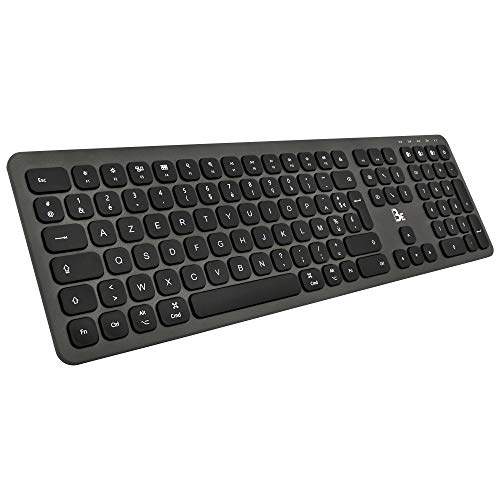 BlueElement Keyboard für Mac – Bluetooth-Tastatur für Mac, kabellos, wiederaufladbar, ultradünnes Design aus Aluminium, leise, 90 Stunden Laufzeit, für Mac & iPad – AZERTY – 2024 von Bluestork