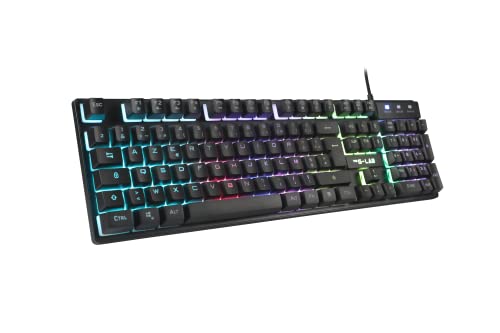 Clavier filaire gaming glab caesium - membrane - rgb - précis et silencieux - noir von THE G-LAB