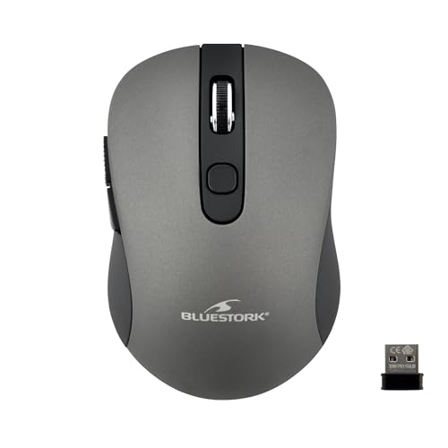 Nouveau BLUESTORK Souris sans fil 6 boutons gris métal- 2,4 GHz - jusque 1600 DPI - Compatible Windows et Mac von Bluestork