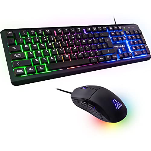THE G-LAB Combo Iridium - Gamer-Tastatur und Maus mit LED-Hintergrundbeleuchtung - QWERTZ GamingTastatur USB Anti-Ghosting + 3200 DPI Gaming-Maus mit 6 Tasten - PC PS4 PS5 Xbox - 2023 THE G-LAB Combo Iridium - Gamer-Tastatur und Maus mit LED-Hintergrundbeleuchtung - QWERTZ GamingTastatur USB Anti-Ghosting + 3200 DPI Gaming-Maus mit 6 Tasten - PC PS4 PS5 Xbox - 2023 von THE G-LAB