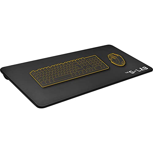 THE G-LAB K-Board Cadmium Laptopablage mit XXL-Kissen, Ideal für Home Office/Gaming für Bett oder Sofa, Laptopständer 13"-19", Lapdesk Extra Large mit Griff von THE G-LAB