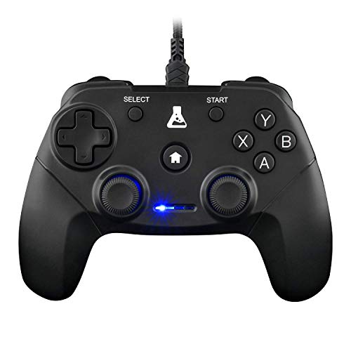 THE G-LAB K-Pad Thorium - Gaming-Controller PC & PS3 USB mit integrierter Vibration, Gamepad-Game-Controller-Kabel verbunden - Joystick für PC Windows XP-7-8-10, PS3 (Mit Kabel) von THE G-LAB