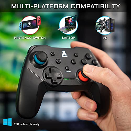THE G-LAB K-Pad THORIUM Switch Wireless Bluetooth Gaming Controller mit integrierter Vibration, Gamepad Wireless Game Controller - Gamepad für Nintendo Switch/PC (Schwarz) von THE G-LAB