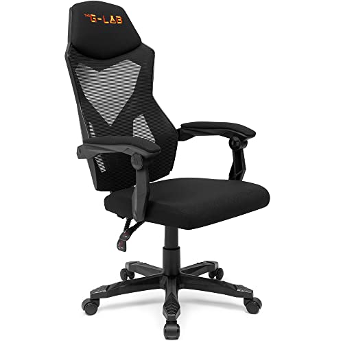 THE G-LAB K-Seat Rhodium Atom atmungsaktiver Mesh-Gaming-Stuhl, komfortabler ergonomischer Bürostuhl, gepolsterte Kopfstütze, 120° verstellbare Rückenlehne, maximales Gewicht 120kg - NEU 2022 von THE G-LAB