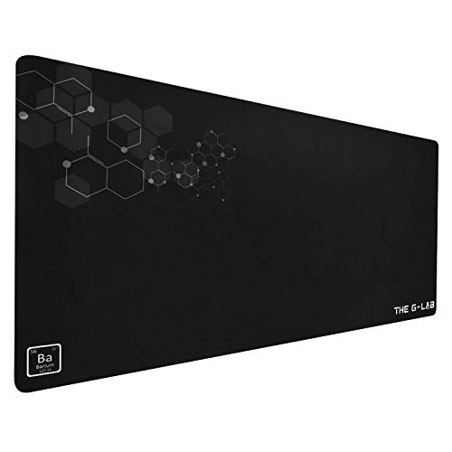 THE G-Lab Pad Barium - XXL Gaming Mauspad - Großes Gamer Mauspad - Optimierte hochpräzise Oberfläche - Rutschfeste Gummibasis - Extra großes Mauspad 900x400x2mm - Schwarz von THE G-LAB