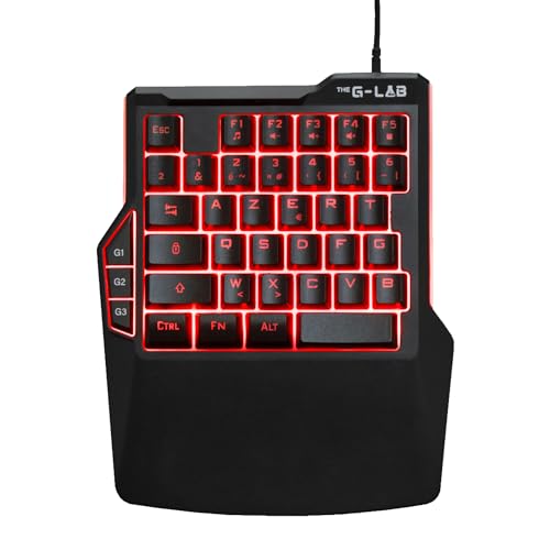 The G-Lab Keyz Thorium – Gamer-Tastatur mit Einer Hand – Mini-Gamer-Tastatur mit 38 Tasten – Mini-Gaming-Tastatur – 3 anpassbare Makros – mechanische Tastatur für PC, PS5, Xbox – New von THE G-LAB