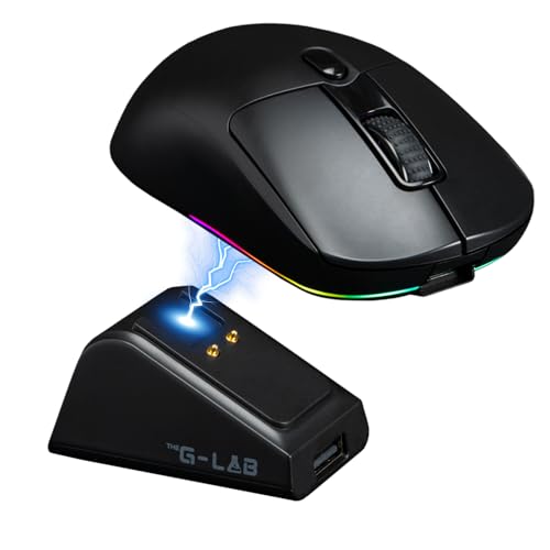 THE G-LAB - Kult Titanium Pro - Kabellose Gaming-Maus mit Ladestation Bluetooth/USB 2.4/Kabel Triple-Modus, RGB, 12.000 DPI, 100% personalisierbar - PC/PS4/PS5/XBOX – Neu THE G-LAB - Kult Titanium Pro - Kabellose Gaming-Maus mit Ladestation Bluetooth/USB 2.4/Kabel Triple-Modus, RGB, 12.000 DPI, 100% personalisierbar - PC/PS4/PS5/XBOX – Neu von THE G-LAB