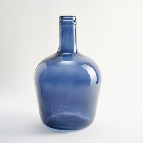 Handgefertigte Damajuana Glaskaraffe 4L Plain - Glasflasche oder Karaffe im mediterranen Stil für die Heimdekoration (Marineblau) von THE GLASS COMPANY