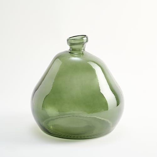 Unregelmäßige Glatte Design Recyceltes Glas Vase - Mittelmeer-Stil Handwerk Glas Vase Home Decor (Grüne) von THE GLASS COMPANY