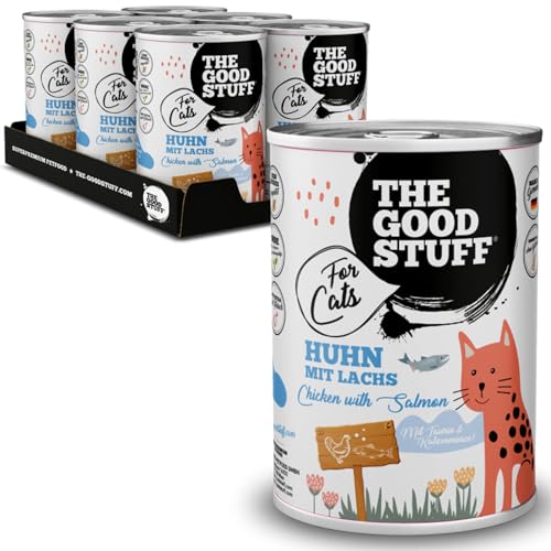 The GOODSTUFF for Cats Huhn mit Lachs 400 g | Hochwertiges Katzenfutter mit hohem Fleischanteil | Nassfutter für Katzen mit frischem Hühnerfleisch & Lachs | Katzenfutter nass ohne Getreide | Cat Food The GOODSTUFF for Cats Huhn mit Lachs 400 g | Hochwertiges Katzenfutter mit hohem Fleischanteil | Nassfutter für Katzen mit frischem Hühnerfleisch & Lachs | Katzenfutter nass ohne Getreide | Cat Food von THE GOODSTUFF Petfood