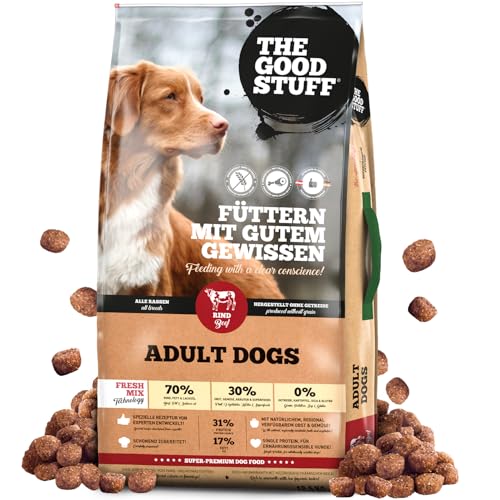 The GOODSTUFF Rind (Adult) 12,5 kg | Hochwertiges Hundetrockenfutter getreidefrei | Mit frischem Rindfleisch | Hundefutter trocken für ausgewachsene Hunde | Ausgewogenes Trockenfutter für Hunde von THE GOODSTUFF Petfood
