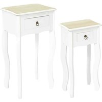 2er-Set Sattel mit Schublade aus MDF Victoria von THE HOME DECO FACTORY