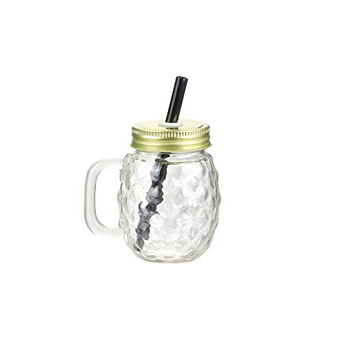 THE HOME DECO FACTORY CMKA3071 MUG C/TAPA Y PAJITA 120 ML, Glas, Transparent,doré von CMP IBERICA