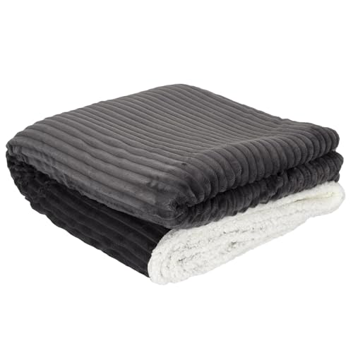 HOME DECO FACTORY The Flanelldecke, Sherpa-Futter, 180 x 220 cm von HOME DECO FACTORY