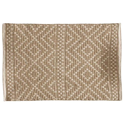 THE HOME DECO FACTORY HD5004 - Alfombra (algodón, 80 x 50 x 0,5 cm), color beige von THE HOME DECO FACTORY