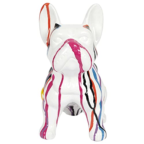 THE HOME DECO FACTORY Skulptur Bulldogge, Keramik, 30 cm, Mehrfarbig von THE HOME DECO FACTORY