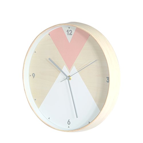 THE HOME DECO FACTORY Wanduhr, PVC/Glas, Rosa, 30 x 4,5 x 30 cm von THE HOME DECO FACTORY