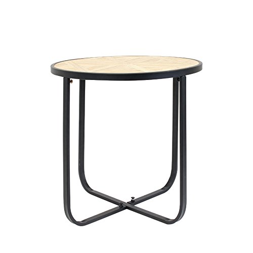 THE HOME DECO FACTORY hd3822 runden Tisch und Metal MDF + Metal Holz 48,5 x 48,5 x 10 cm von THE HOME DECO FACTORY